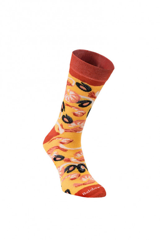 Calcetines de colores en caja Pizza 4 pares