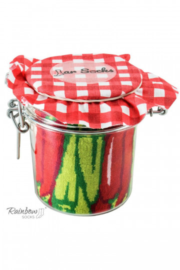 2 pares de calcetines de colores en una caja