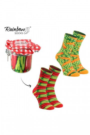 2 pares de calcetines de colores en una caja 2