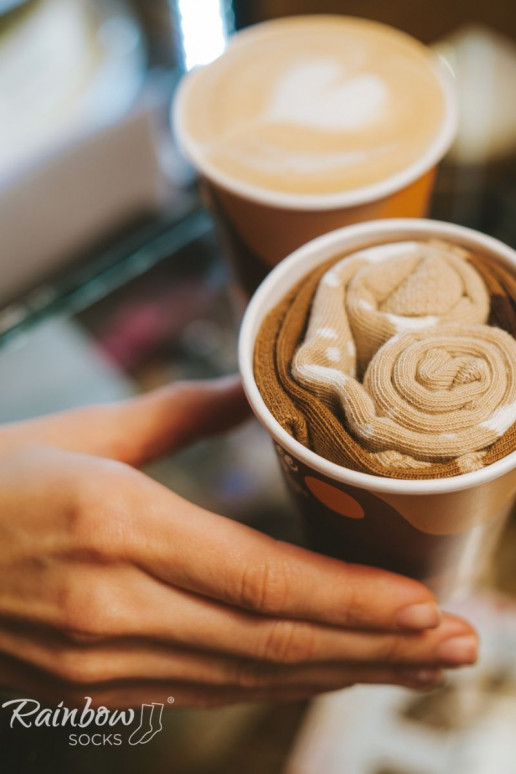 Calcetines de colores en caja Caffe Latte 1 par Calcetines de colores en caja Caffe Latte 1 par