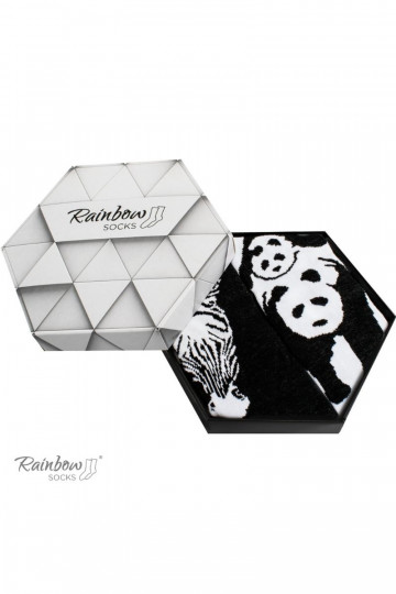 Calcetines de colores en caja Blanco y negro 2 pares