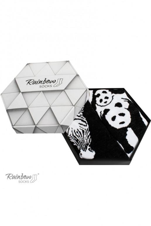 Calcetines de colores en caja Blanco y negro 2 pares