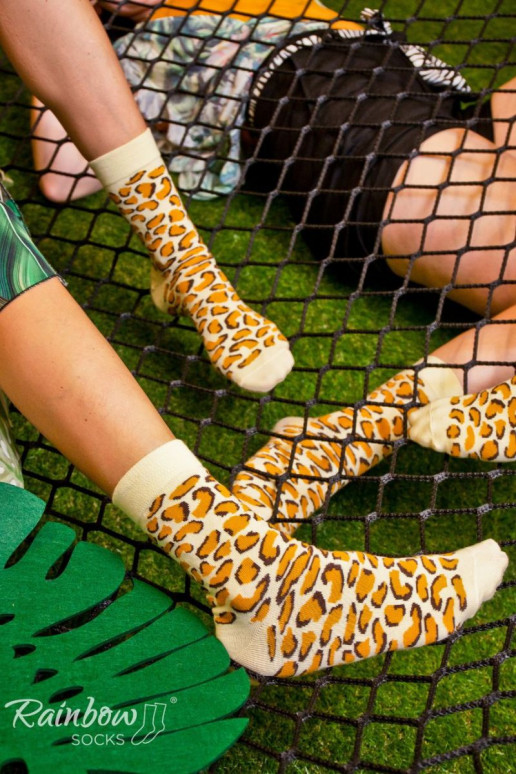 Calcetines de colores en caja con motivos de animales salvajes, 3 pares Calcetines de colores en caja con motivos de animales salvajes, 3 pares