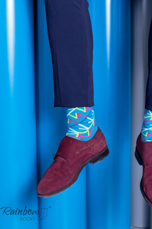 Calcetines de colores con motivos geométricos 3 pares