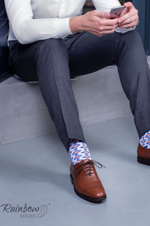 Calcetines de colores con motivos geométricos 3 pares