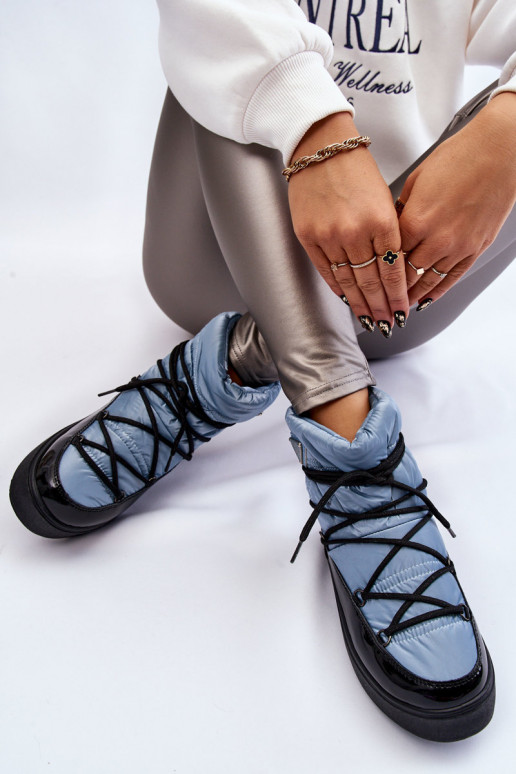 botas de nieve con cordones en color azul Carrios botas de nieve con cordones en color azul Carrios