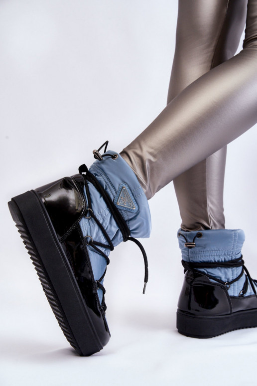 botas de nieve con cordones en color azul Carrios botas de nieve con cordones en color azul Carrios