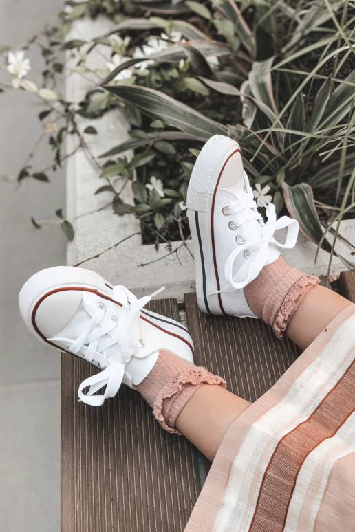 Deportivas infantiles clásicas en color blanco Filemon