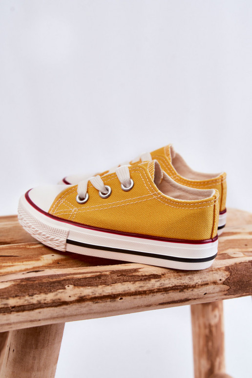 Deportivas infantiles clásicas en color amarillo Filemon