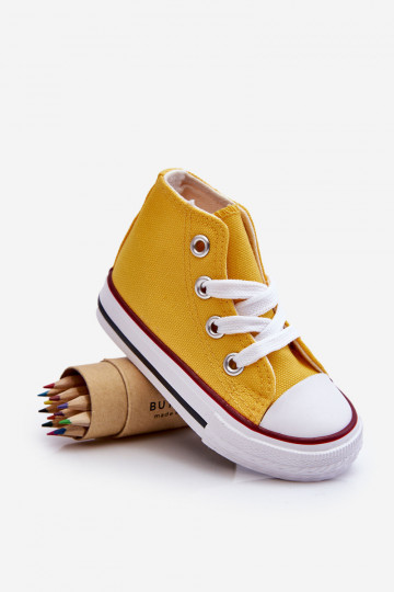 Zapatos infantiles con suela, amarillo Filemon 2