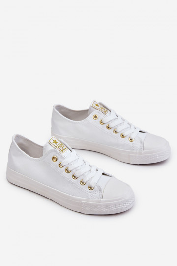 Zapato casual modelo clásico Color blanco-oro Ecoma