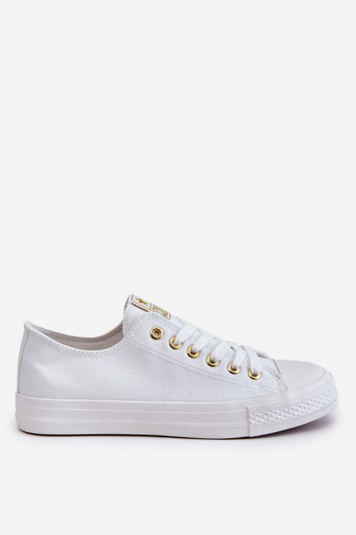 Zapato casual modelo clásico Color blanco-oro Ecoma