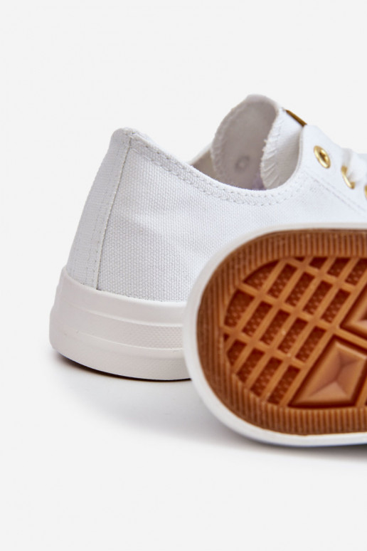 Zapato casual modelo clásico Color blanco-oro Ecoma