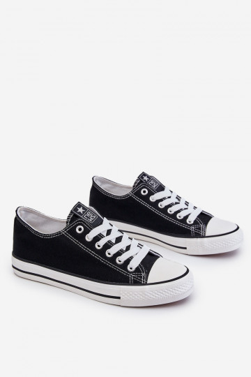 Zapatos de ocio modelo clásico en color negro con suela blanca Ecoma