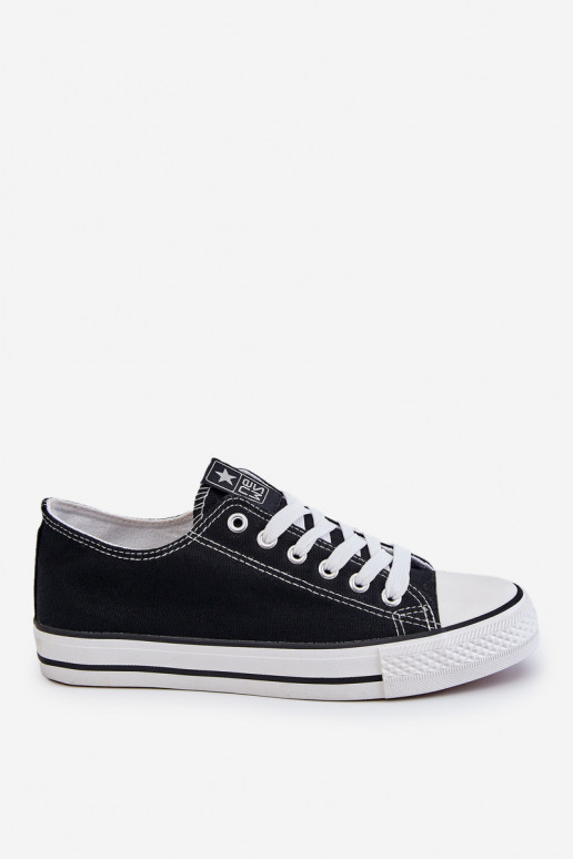 Zapatos de ocio modelo clásico en color negro con suela blanca Ecoma