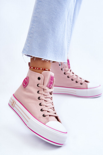 zapatos casual con plataforma Big Star LL274186 rosa 2