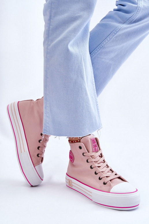 zapatos casual con plataforma Big Star LL274186 rosa zapatos casual con plataforma Big Star LL274186 rosa