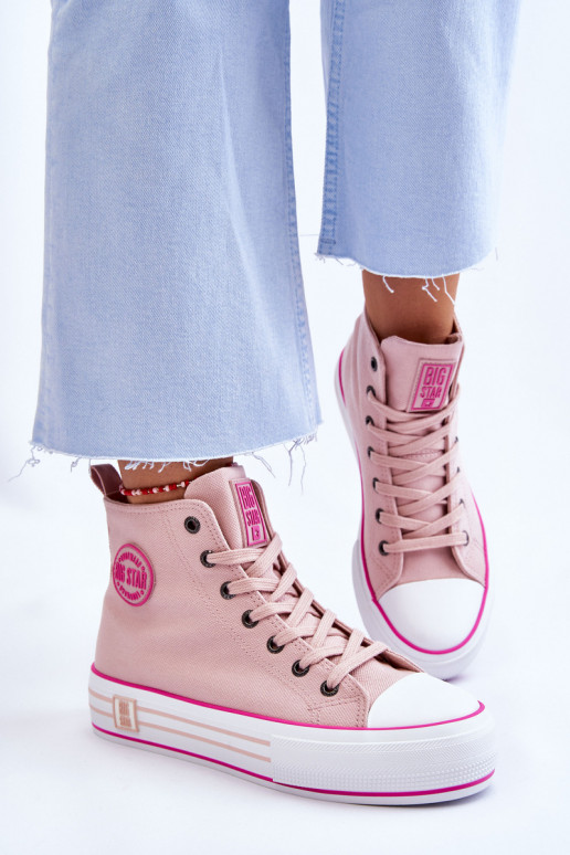 zapatos casual con plataforma Big Star LL274186 rosa zapatos casual con plataforma Big Star LL274186 rosa