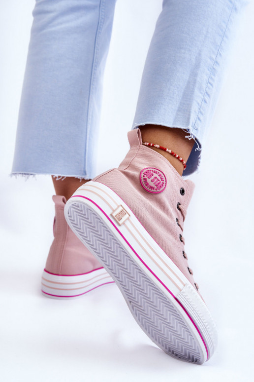 zapatos casual con plataforma Big Star LL274186 rosa zapatos casual con plataforma Big Star LL274186 rosa