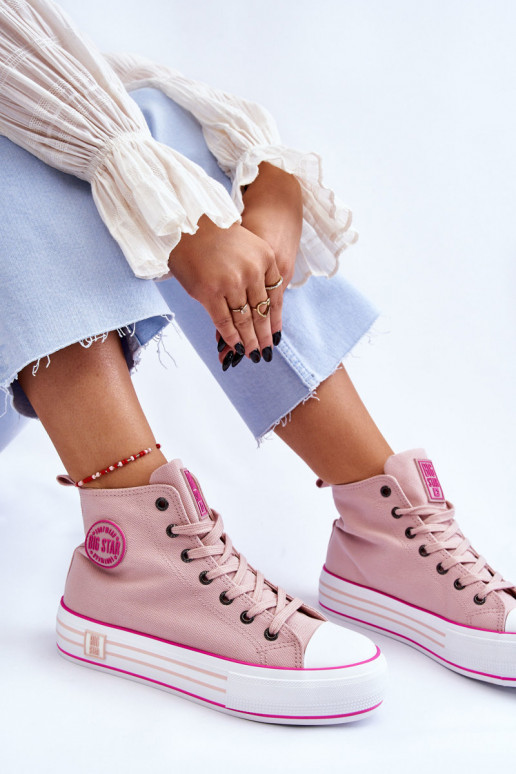 zapatos casual con plataforma Big Star LL274186 rosa zapatos casual con plataforma Big Star LL274186 rosa