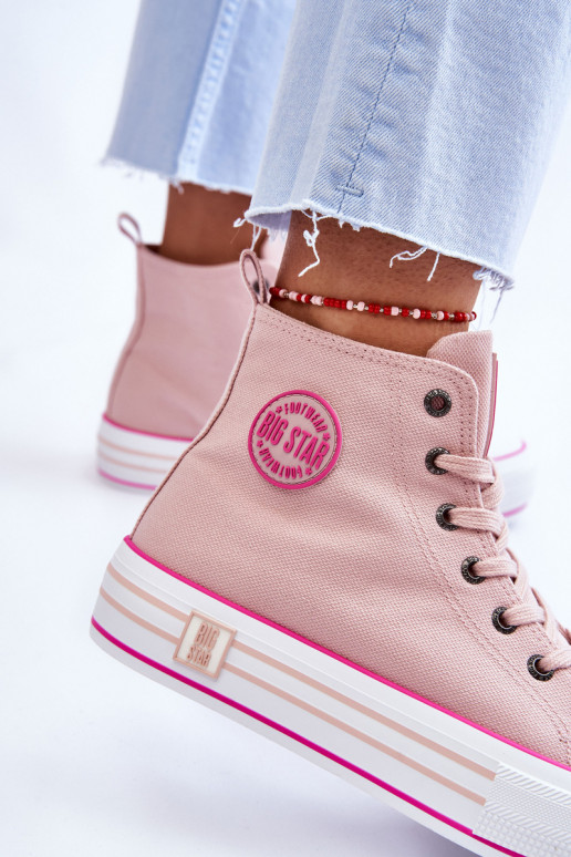 zapatos casual con plataforma Big Star LL274186 rosa zapatos casual con plataforma Big Star LL274186 rosa