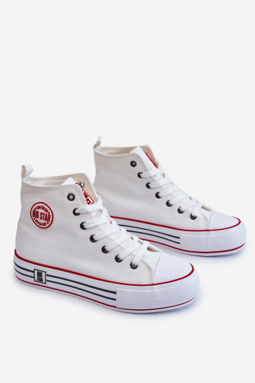 Zapatos casual con plataforma Big Star LL274185 color blanco.