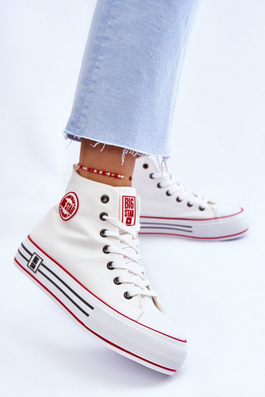 Zapatos casual con plataforma Big Star LL274185 color blanco.