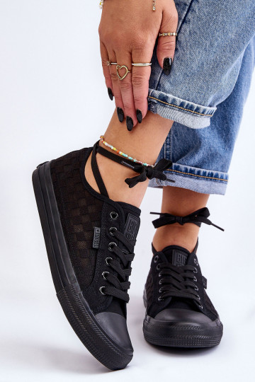 Zapato plano modelo clásico Big Star LL274072 color negro 2