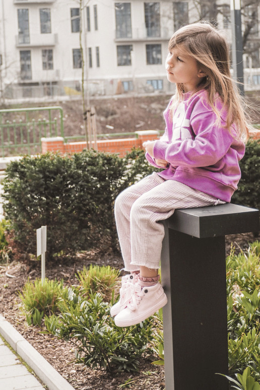 Zapatos de ocio infantiles con bota modelo clásico Big Star LL374003 color rosa