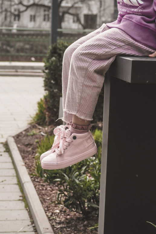 Zapatos de ocio infantiles con bota modelo clásico Big Star LL374003 color rosa