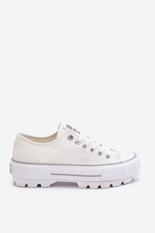 Zapatos casual con plataforma Big Star LL274150 color blanco.