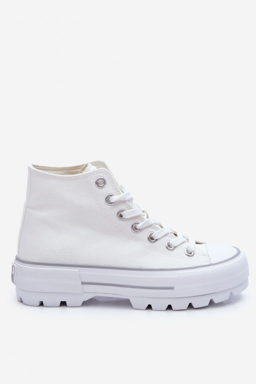 Zapatos casual con plataforma Big Star LL274156 color blanco Zapatos casual con plataforma Big Star LL274156 color blanco