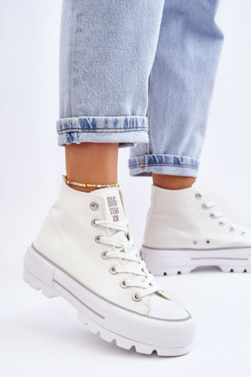 Zapatos casual con plataforma Big Star LL274156 color blanco