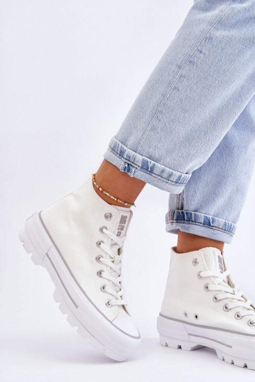Zapatos casual con plataforma Big Star LL274156 color blanco