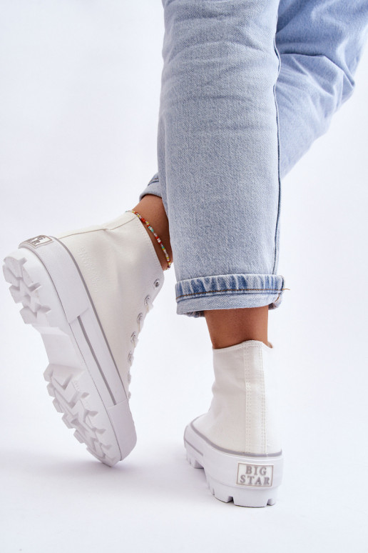 Zapatos casual con plataforma Big Star LL274156 color blanco