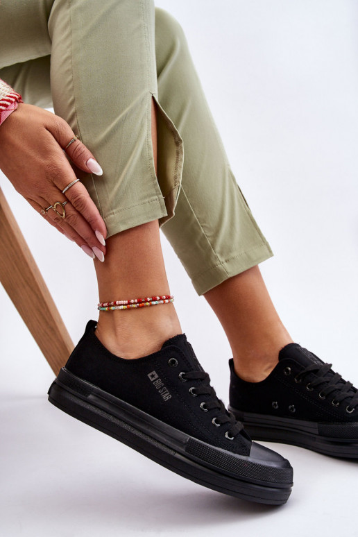 Zapatillas con cordones Big Star LL274967 color negro