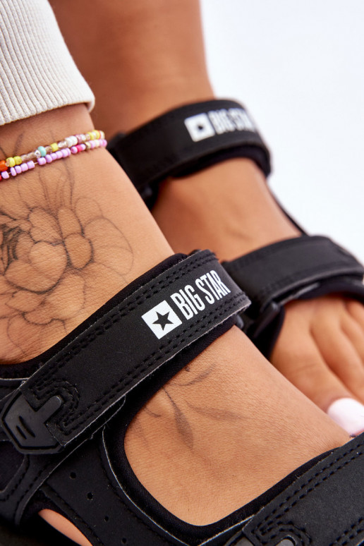Sandalias estilo deportivo con plataforma Big Star LL274789 color negro