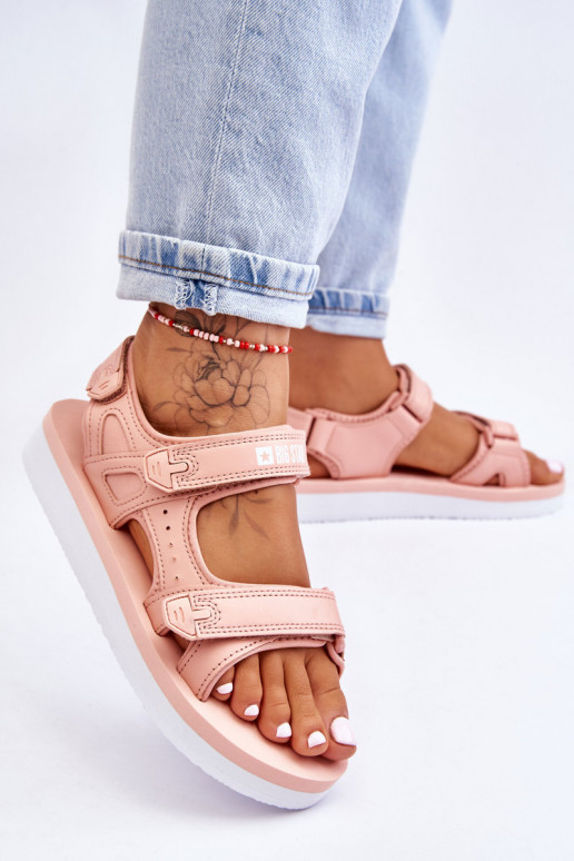 Sandalias estilo sport con plataforma Big Star LL274788 color rosa