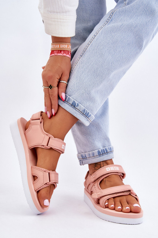 Sandalias estilo sport con plataforma Big Star LL274788 color rosa