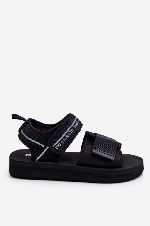 Sandalias de mujer con cierres adhesivos Big Star LL274784 color negro
