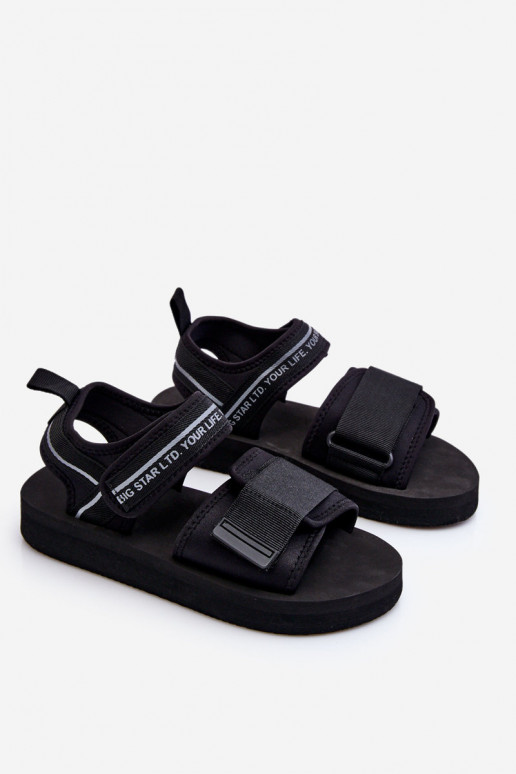 Sandalias de mujer con cierres adhesivos Big Star LL274784 color negro