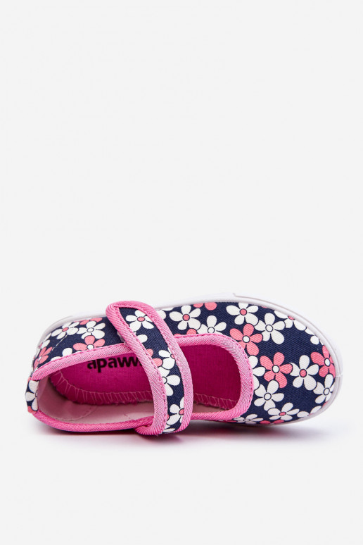 Bailarinas infantiles con estampados florales en color azul-rosa Noah