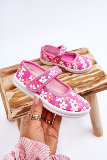 Bailarinas infantiles con estampado de flores en color rosa Noah 2
