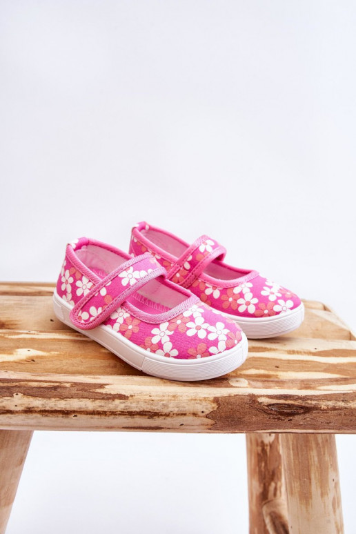 Bailarinas infantiles con estampado de flores en color rosa Noah