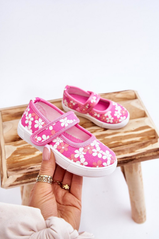 Bailarinas infantiles con estampado de flores en color rosa Noah