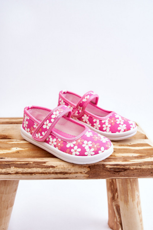 Bailarinas infantiles con estampado de flores en color rosa Noah