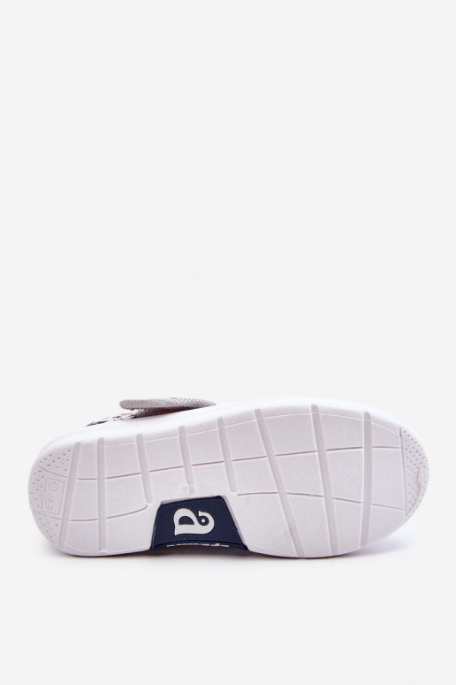 Bailarinas infantiles con estampado floral en color azul-gris Noah