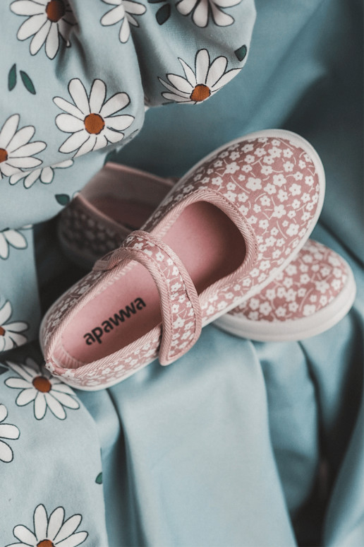 Bailarinas infantiles con cierres adhesivos en color rosa Selah