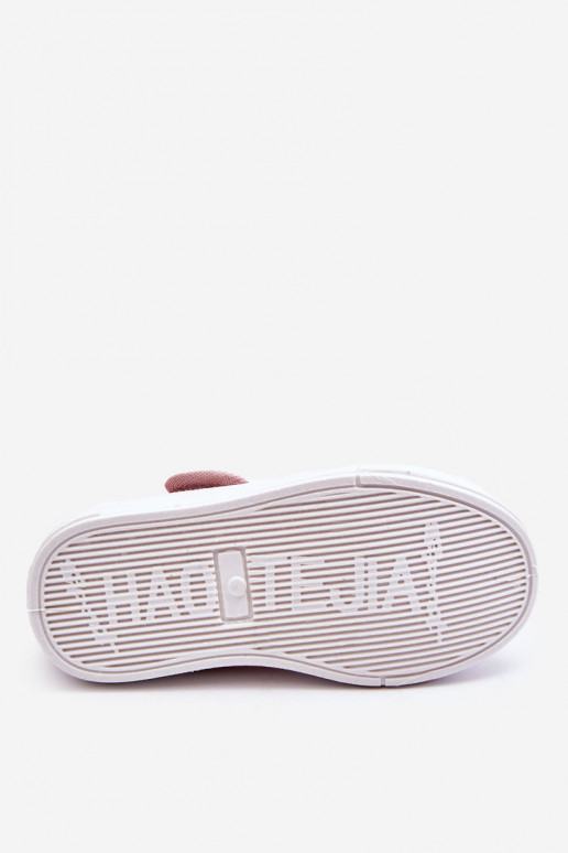 Bailarinas infantiles con cierres adhesivos en color rosa Selah