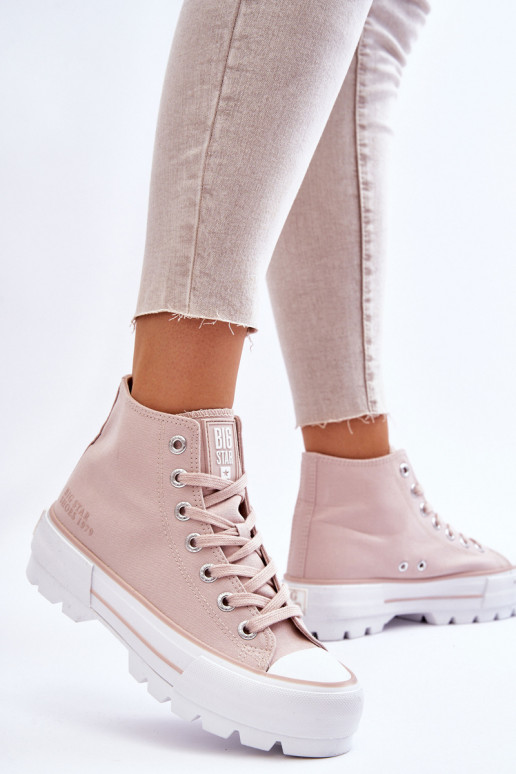 zapatos casual con plataforma Big Star LL274157 Nude